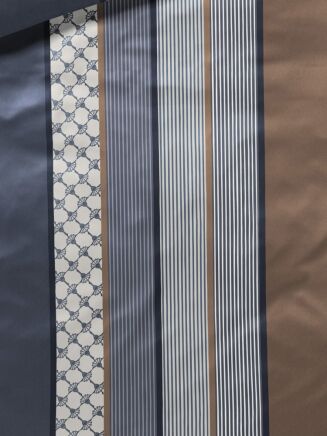 Joop poszewka mako-satin Cornflower stripes deep granatowo-brązowa 4069 40x40, 80x80 - 2