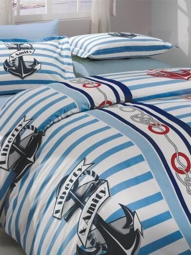 Hobby pościel bawełniana Kotwica blau 200x220
