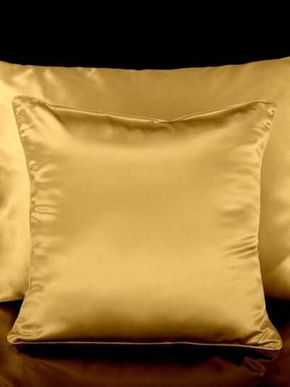 Malbery jedwabna poszewka na poduszkę dark gold  40x40, 50x70