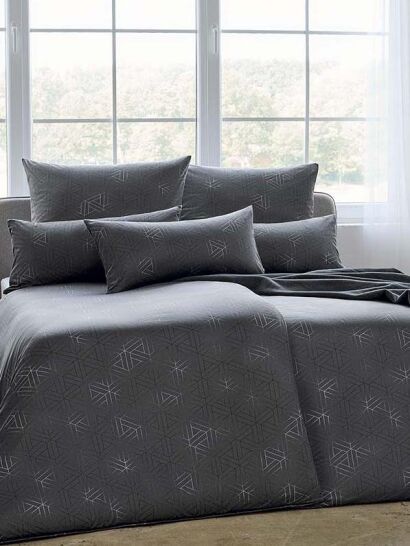 Estella mako-jersey Pippa anthrazit 6898 155x200 + 2*70x80