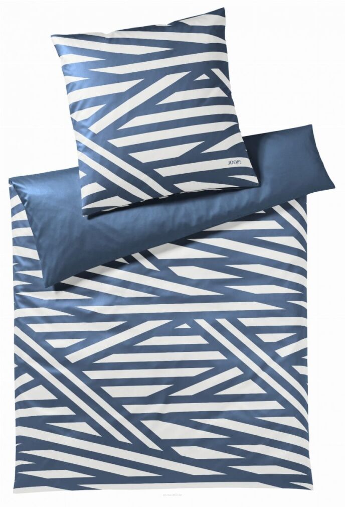 Joop poszewka mako-satin Cross blau 4102 40x80, 80x80