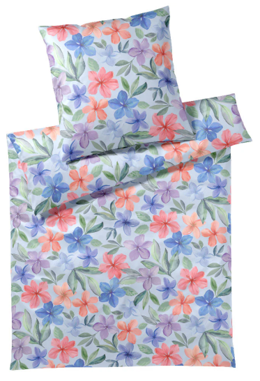 Elegante pościel bambusowo-satynowa Bravo blau 24537 135x200