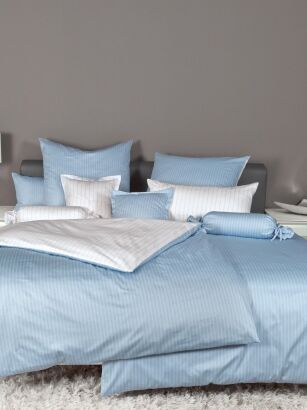 Janine mako-satyna modernClassic niebieska w paski 3936 155x200