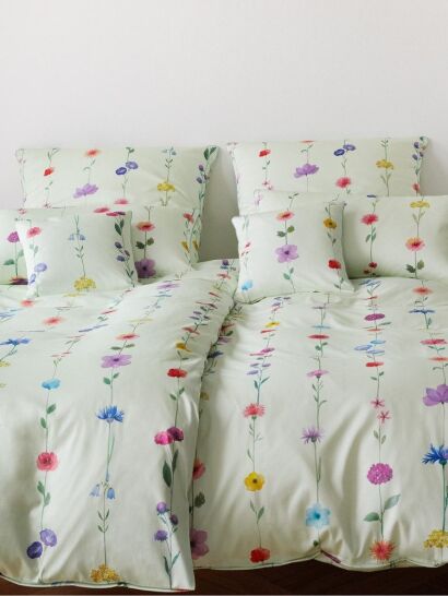 Elegante pościel bambusowo-satynowa Flower show pistazie 24526 200x220