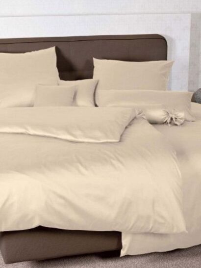 Janine pościel egipska jednolita kremowa 135x200