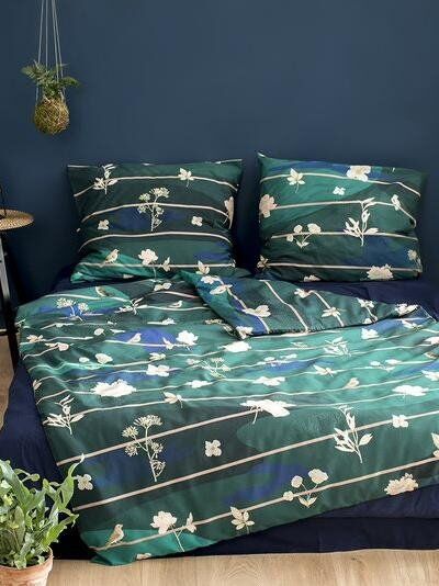 Hop pościel satynowa Botanic garden night 140x200