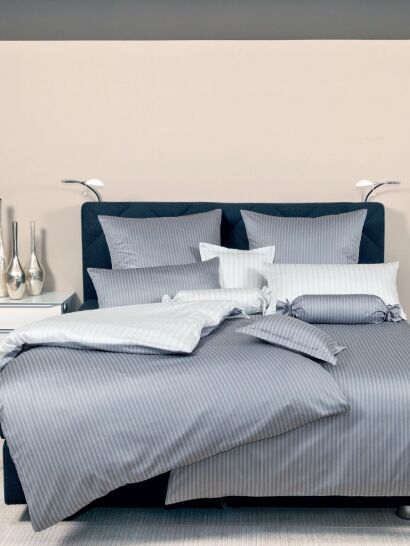 Janine  mako-satyna Classic platin w paski 3936 135x200