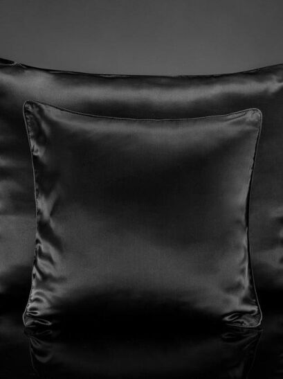 Malbery jedwabny zestaw pościeli czarny 160x200