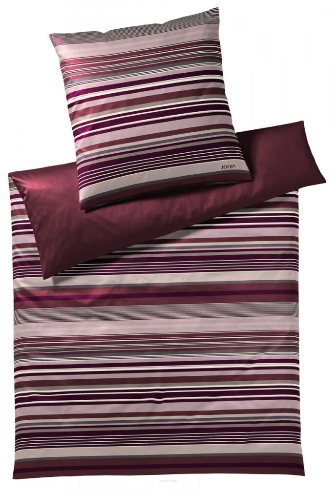 Joop poszewka mako-satin Micro lines deep rose 4099 40x80, 80x80