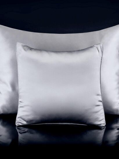 Malbery jedwabna poszewka na poduszkę silver light 40x40, 40x60, 70x80